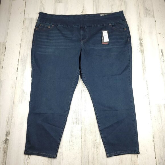 Avenue Denim - Avenue Denim Women's Skinny Pull On Luxe Sateen Size 26/28 (48x25) NWT